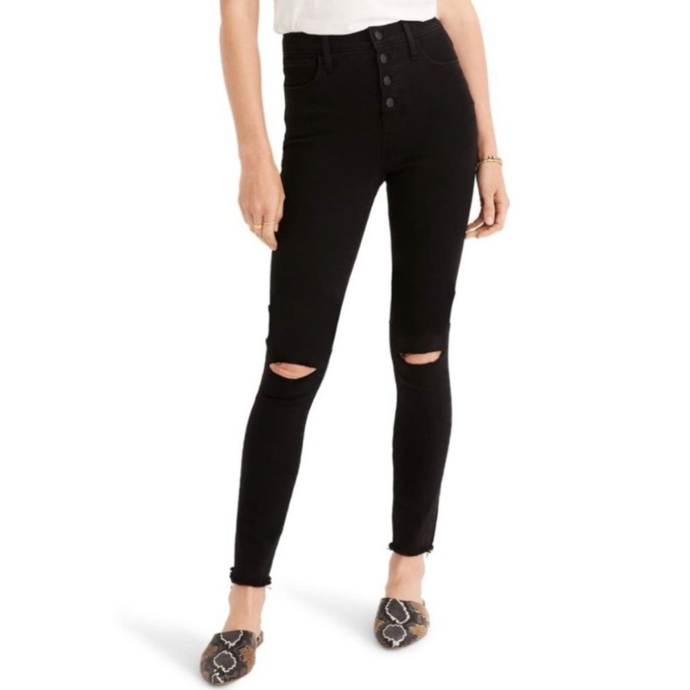 Madewell Black 10" High-Rise Roadtripper Jeggings